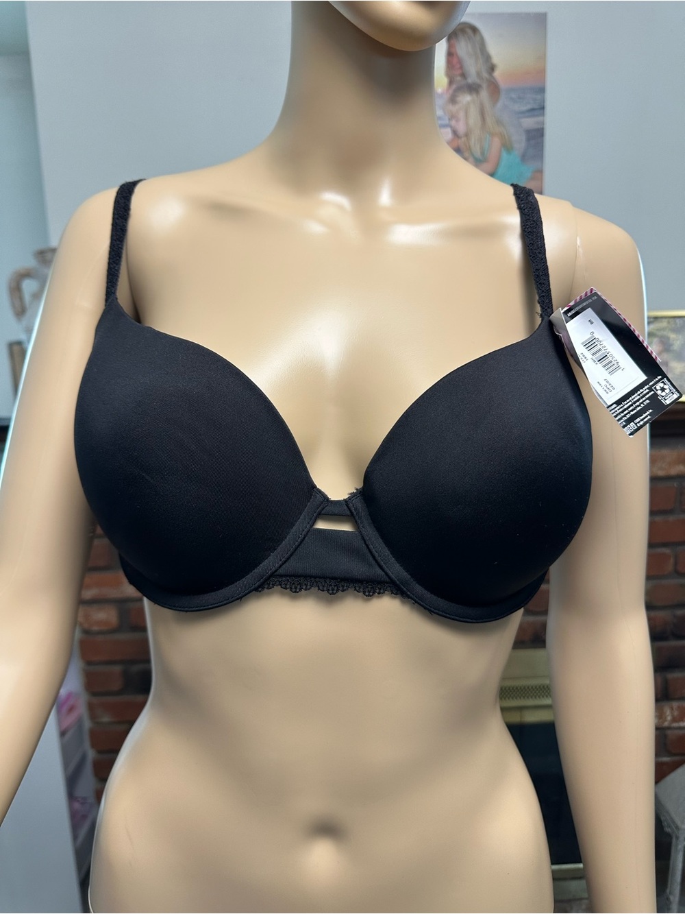 Black T-Shirt Demi Bra - Black 38B